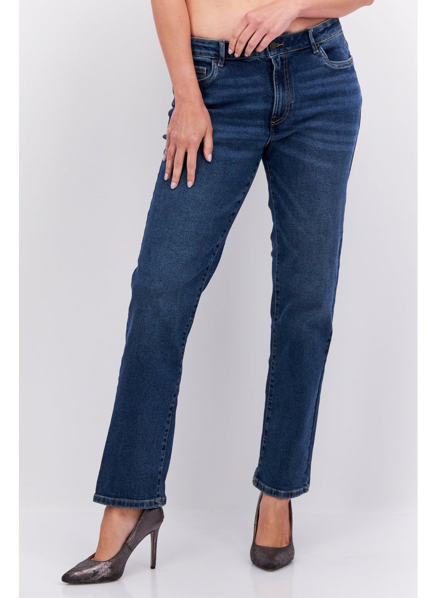 Tchibo - Women Regular Fit Wash Stretchable Denim, Blue - Image 1