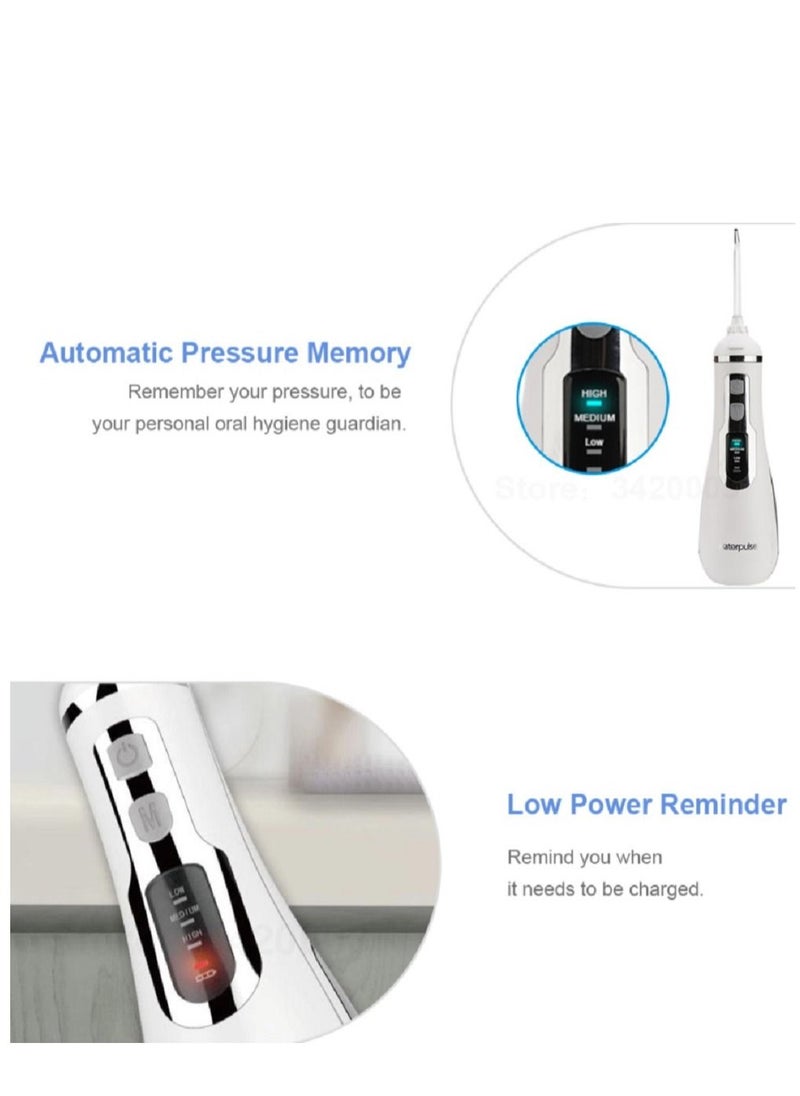 Portable Irrigators Water Flosser Travel Massage Clean Flossing USB Charging Flosser Cordless Waterpulse V500