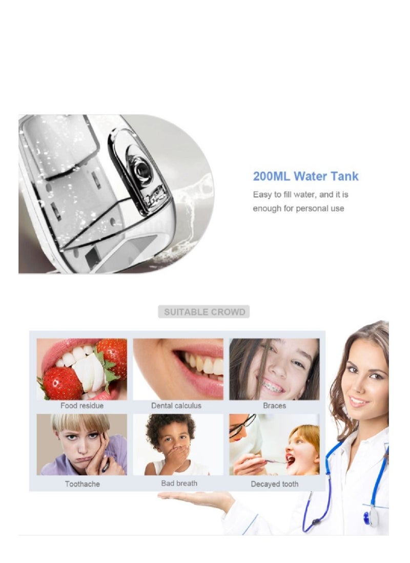 Portable Irrigators Water Flosser Travel Massage Clean Flossing USB Charging Flosser Cordless Waterpulse V500