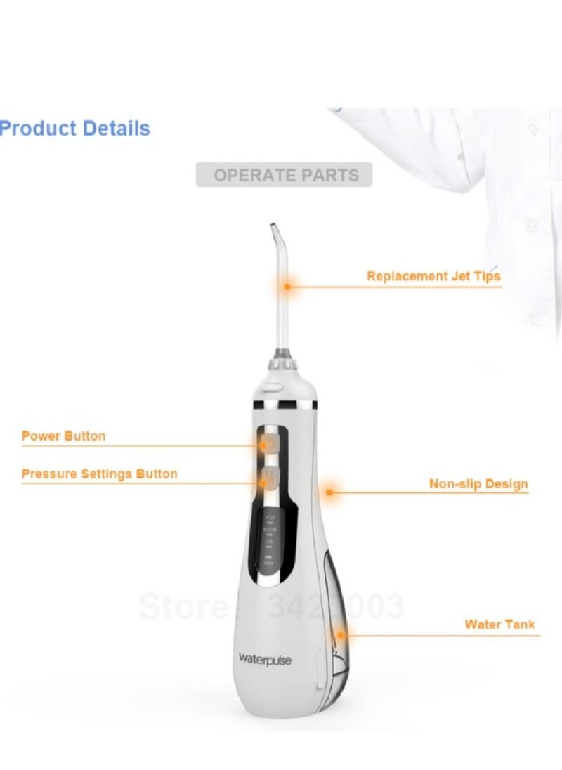 Portable Irrigators Water Flosser Travel Massage Clean Flossing USB Charging Flosser Cordless Waterpulse V500