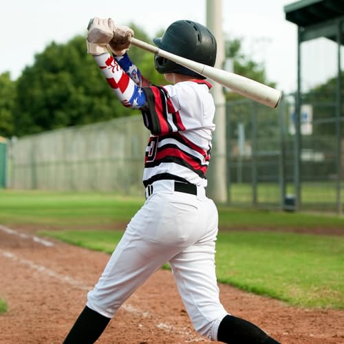 Bunnycool 6 Pairs Red White and Blue Arm Sleeves Youth Baseball Arm Sleeve Youth Sports baseball Elbow Compression Shooter Sleeve Sun Protection Anti Slip - Image 5