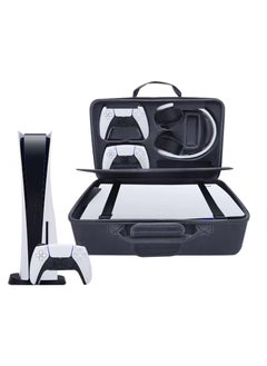 XiuWoo Storage Bag for PS5, Game Bonsole Box, Portable Handbag, Double Layer, Large capacity (black)  - Image 1