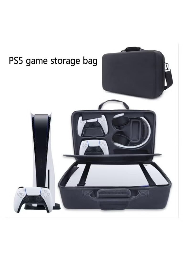 XiuWoo Storage Bag for PS5, Game Bonsole Box, Portable Handbag, Double Layer, Large capacity (black)  - Image 2