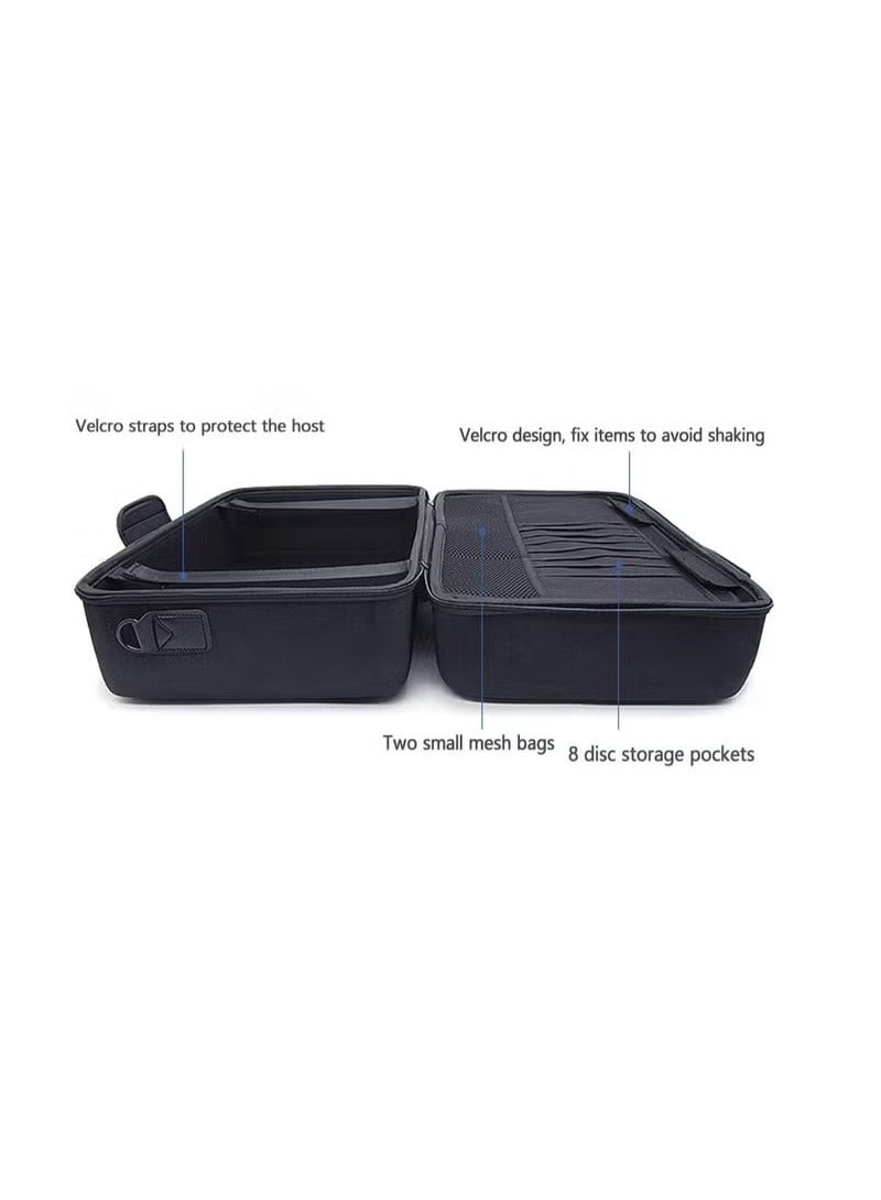 XiuWoo Storage Bag for PS5, Game Bonsole Box, Portable Handbag, Double Layer, Large capacity (black)  - Image 4