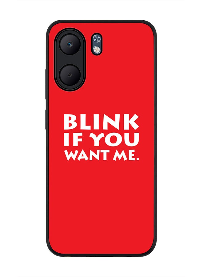 Stylizedd For Oppo A5x 5G / A5x 4G Case,Slim fit Camera Protection, Shockproof Thin Phone cover  - Blink if you want me
