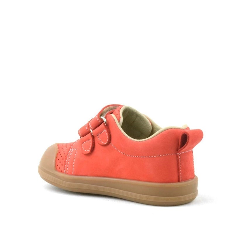 Rakerplus Raker Plus Sonic children's athletic shoe made of genuine leather in orange with an anatomical Velcro strap. - Image 4