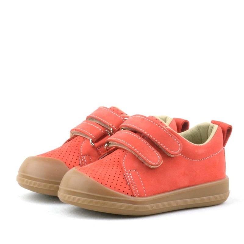 Rakerplus Raker Plus Sonic children's athletic shoe made of genuine leather in orange with an anatomical Velcro strap. - Image 5