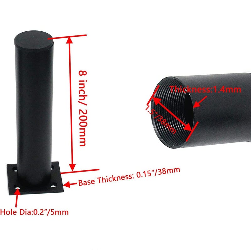 Dcloud Newtown Furniture Legs Metal Black Coffee Table Leg Support Legs Bedside Cabinet Legs TV Cabinet Sofa Legs 4 Piece Black 8 - Image 4