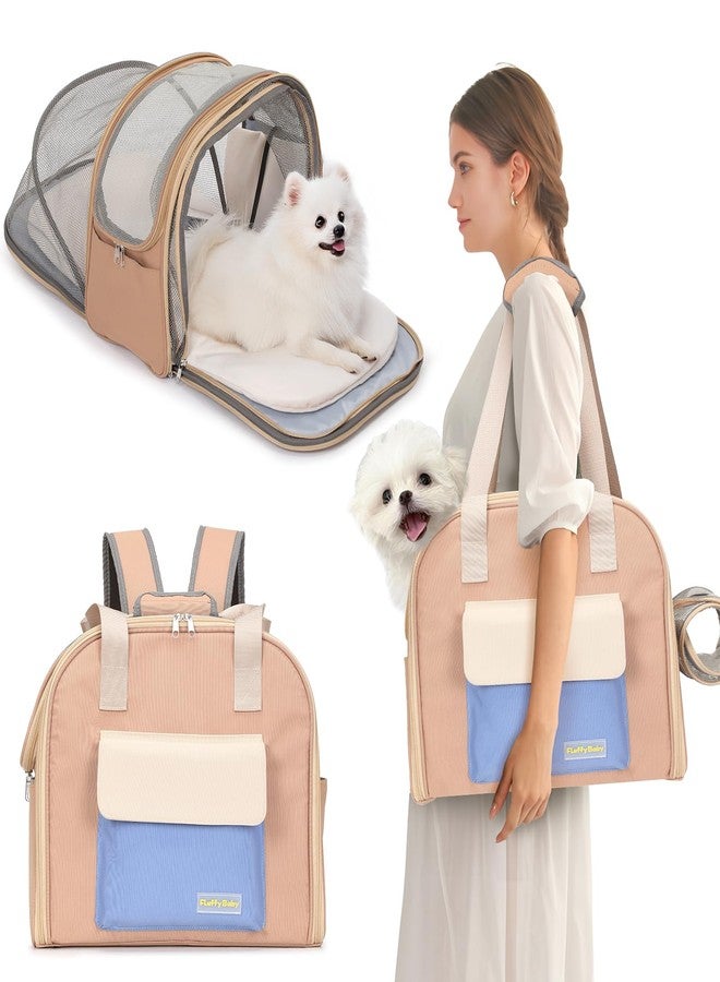 JourCraf Expandable Cat & Small Dog Carrier Backpack, Soft-Sided Airline-Approved Pet Travel Bag with Dual-Side Expansion, Under-Seat Fit, Breathable Mesh, for Hiking, Vet Visits & Trips (Up to 22 lbs) - Image 1