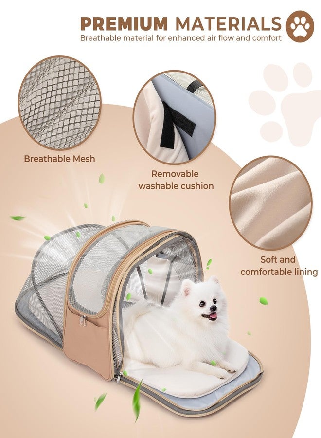 JourCraf Expandable Cat & Small Dog Carrier Backpack, Soft-Sided Airline-Approved Pet Travel Bag with Dual-Side Expansion, Under-Seat Fit, Breathable Mesh, for Hiking, Vet Visits & Trips (Up to 22 lbs) - Image 3