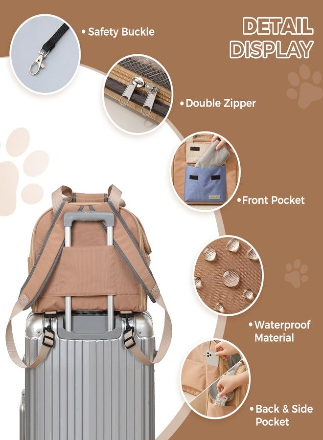 JourCraf Expandable Cat & Small Dog Carrier Backpack, Soft-Sided Airline-Approved Pet Travel Bag with Dual-Side Expansion, Under-Seat Fit, Breathable Mesh, for Hiking, Vet Visits & Trips (Up to 22 lbs) - Image 5