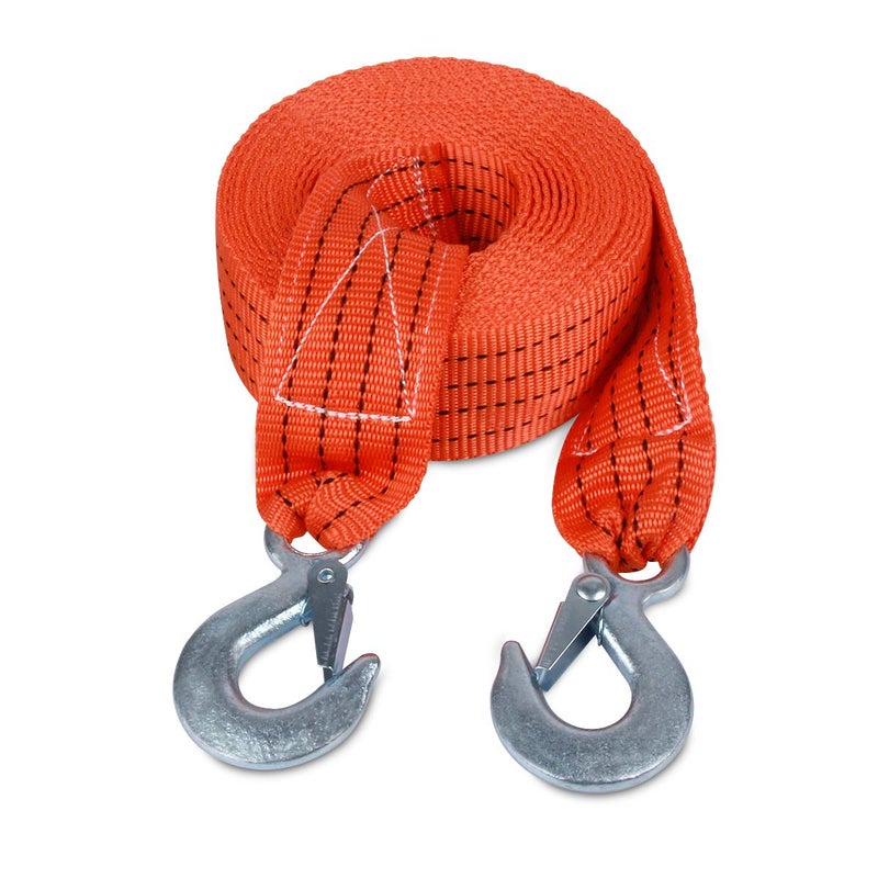 JCHL Tow Strap with Hooks 2in X20Ft Recovery Strap 10000LB Break Strengthened Towing Rope for Towing Vehicles in Roadside Emergency