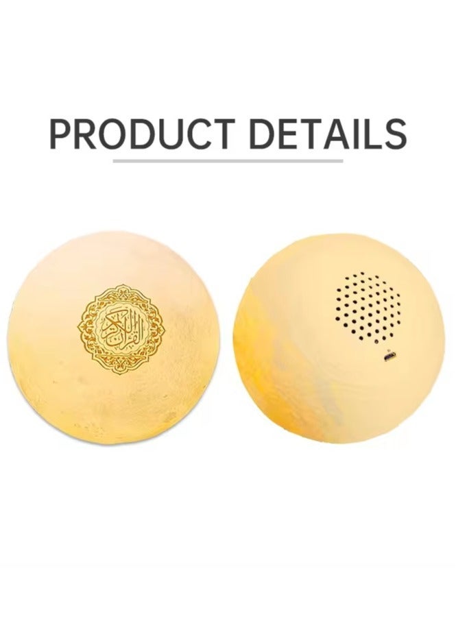 Moon Lamp, Rechargeable/Audio Speaker, RGB LED Colours, Remote & Touch Control with stand, Quran Recitation Translation - Image 5