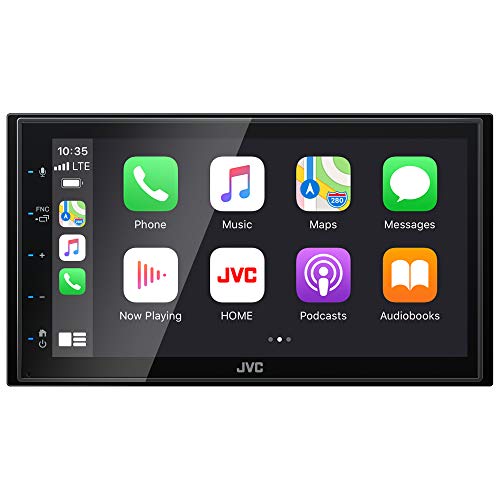 JVC KW-M560BT Apple CarPlay Android Auto Multimedia Player w/ 6.8" Capacitive Touchscreen, Bluetooth Audio and Hands Free Calling, MP3 Player, Double DIN, 13-Band EQ, SiriusXM, AM/FM Car Radio - Image 1