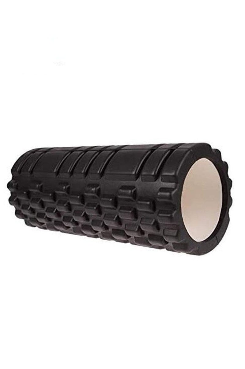 بكرة إسفنجية عالية الكثافة من مادة إي في إيه، مقاس 33 سم × 14 سم، مناسبة لليوجا والتدليك العميق للأنسجة والتمدد والعلاج الطبيعي - لتخفيف إجهاد العضلات وتحسين المرونة (أسود) - Image 2