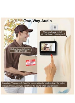 Generic Wireless Video Doorbell with Camera, 4.3” IPS Monitor, 1080P HD, 170° Wide Angle, Night Vision, 2-Way Audio, IP65 Waterproof, No WiFi Needed, Motion Detection, TF Card Storage, Easy Install, Battery Powered  - Image 4