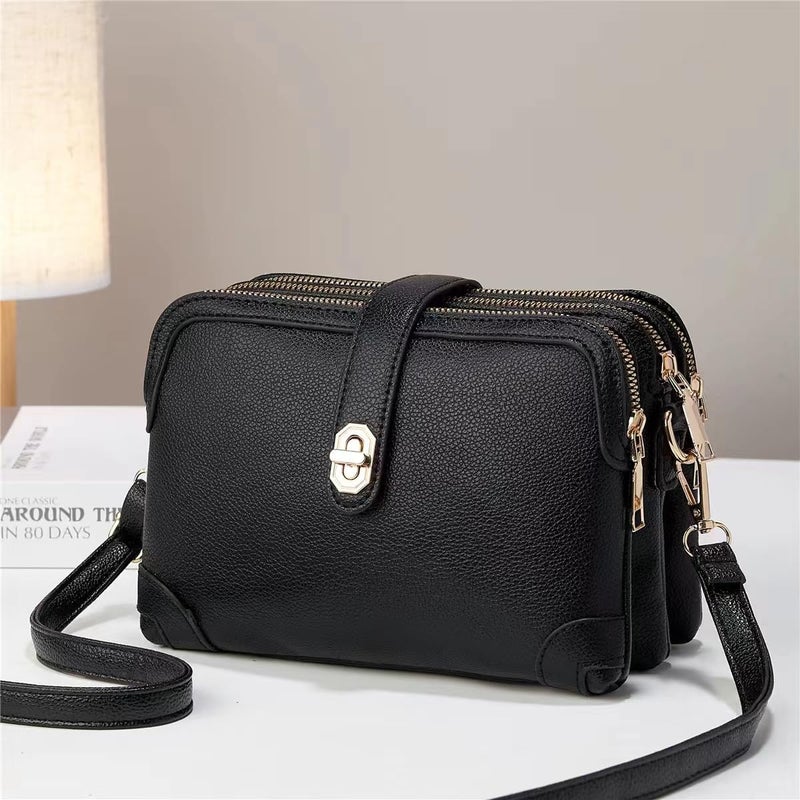 Xiaoyu Small Crossbody Bags for Women Fashion Cell Phone Purse Ladies Multiple Pockets Shoulder Handbags (Black) - Image 3