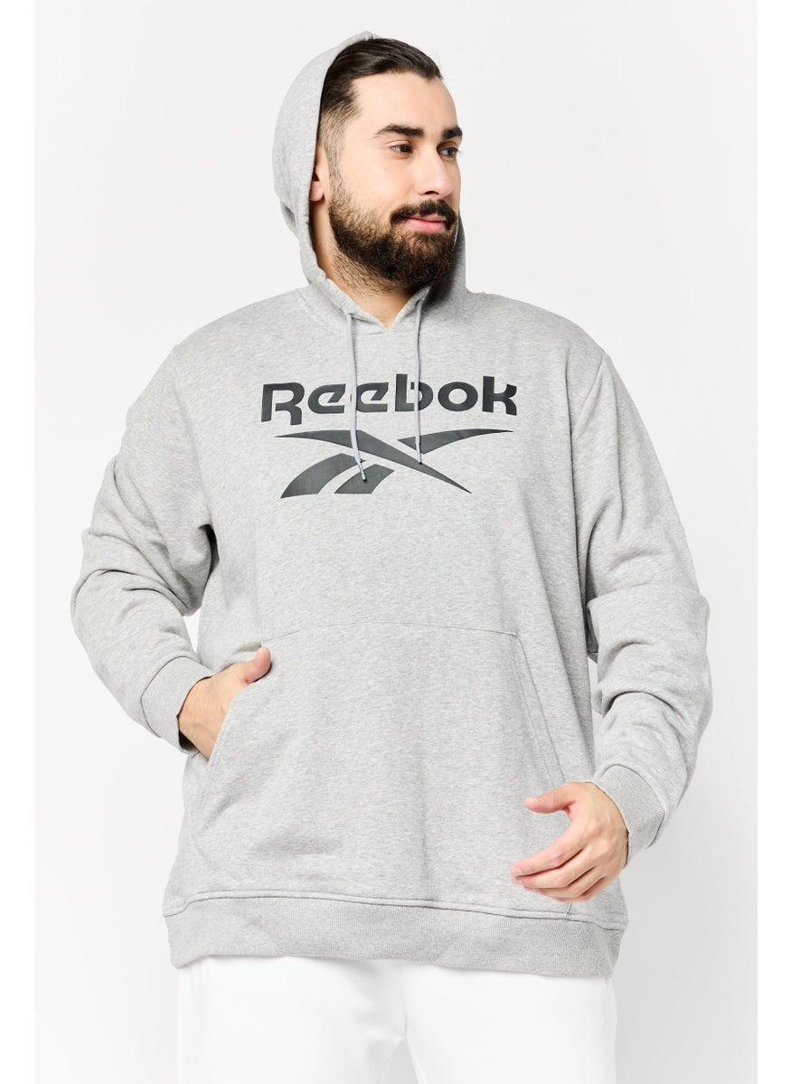 Reebok Men Sportswear Fit Long Sleeves Running Sweatshirt, Light Grey  - Image 1