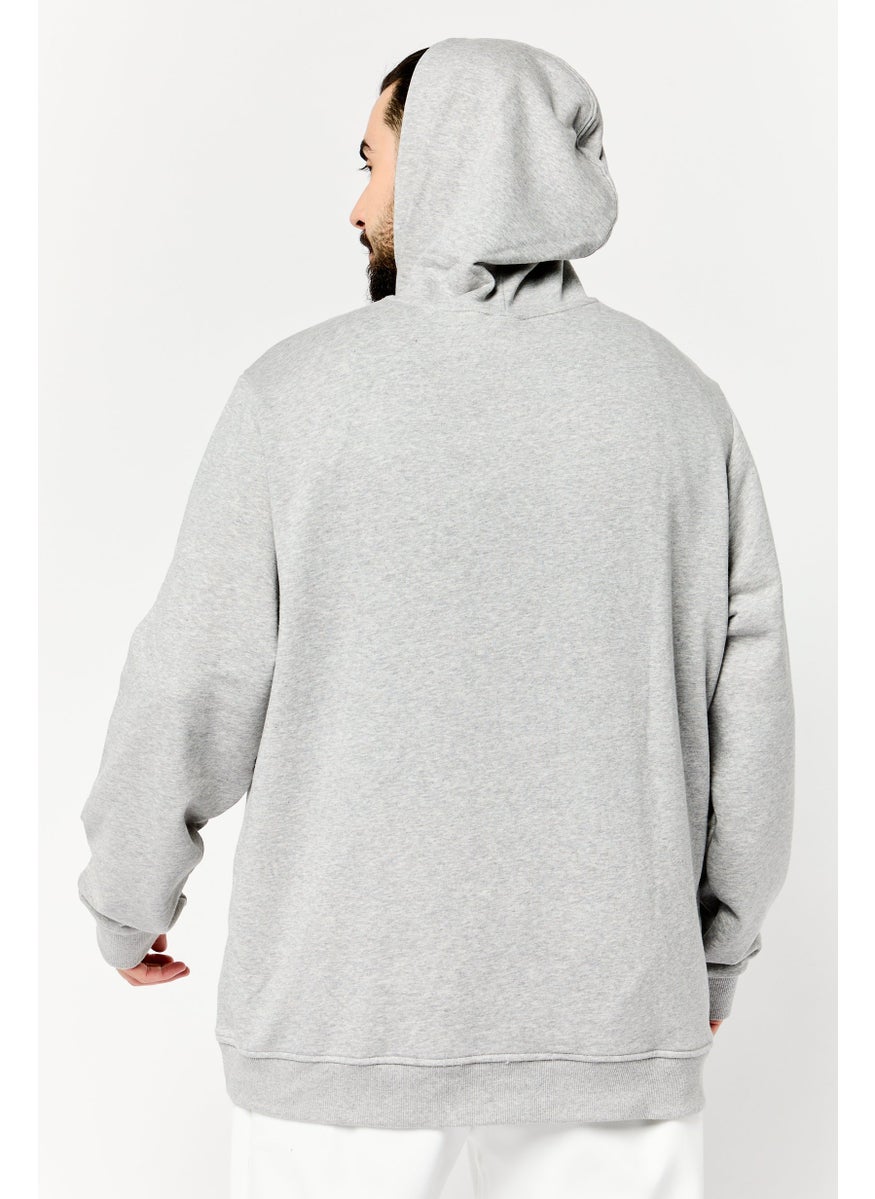 Reebok Men Sportswear Fit Long Sleeves Running Sweatshirt, Light Grey  - Image 4