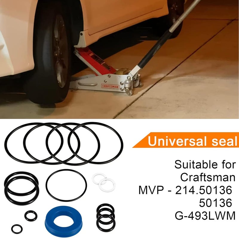 YMT Floor Jack Seal Replacement Kit - 15 PCS for Sears, Craftsman, MVP Models - Image 2