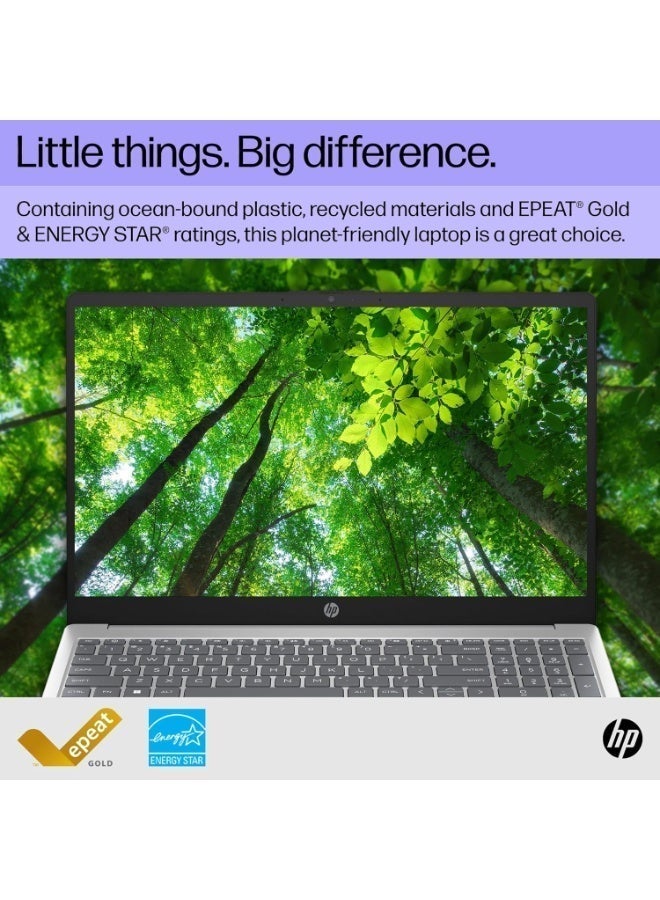 HP 15-fd0498nia Laptop | 13th Gen Intel Core i5-1334U | 32GB DDR4 RAM | 1TB SSD | 15.6" FHD Display | Intel Iris Xe Graphics | Middle East English Keyboard | English Silver - Image 5