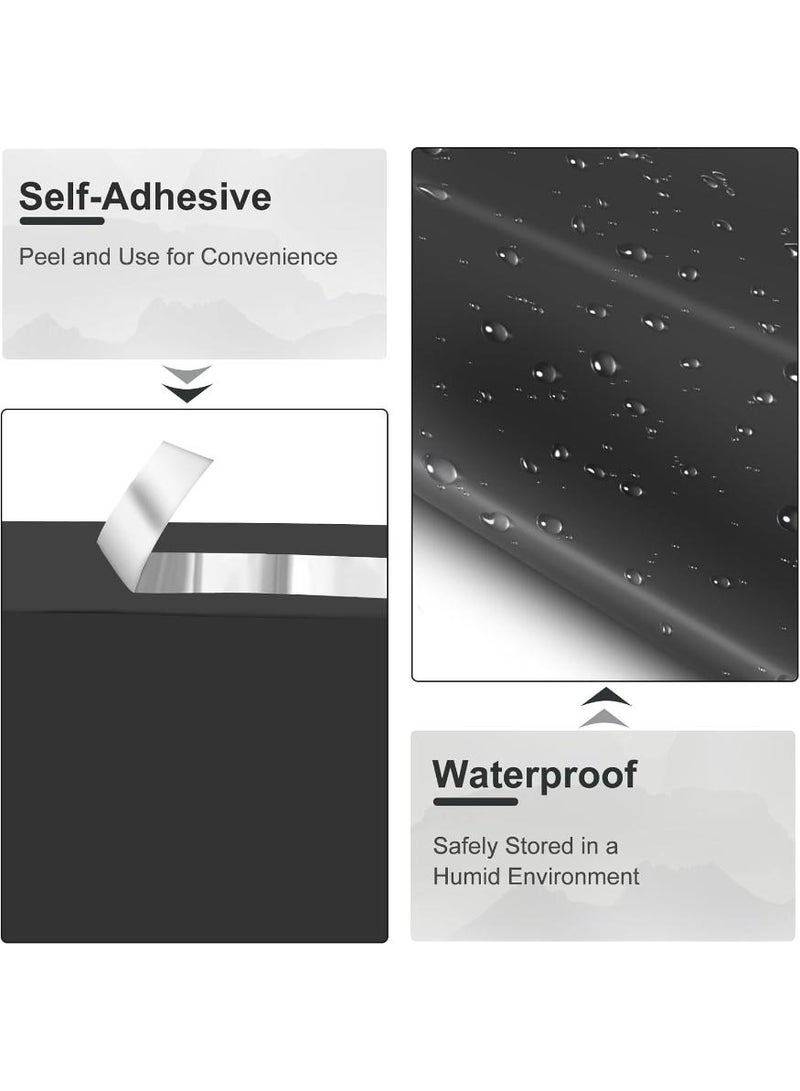 فوميمو حقيبة أظرف بلاستيكية، 100 قطعة أكياس تخزين بريدية سوداء ذاتية الغلق ذاتية اللصق، أكياس بريدية بلاستيكية ذات أظرف بلاستيكية بولي بريدية، أظرف شحن مقاومة للماء والتمزق، أكياس شحن بريدية سميكة قوية (أسود) (25 * 35 سم) - Image 3