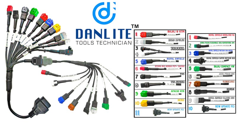 DANLITE TOOLS TECHNICIAN BS6-BS7 Scanning Cable [21 • Coplar] with V311 OBD-II Diagnostic Scanner,ELM 327 OBD-II Scanner, ★DC Voltage Tester,★Fule Pressure Gauge,★LED Keychain Light,★Free Continuity Tester [★Scanning KIT★] - Image 3