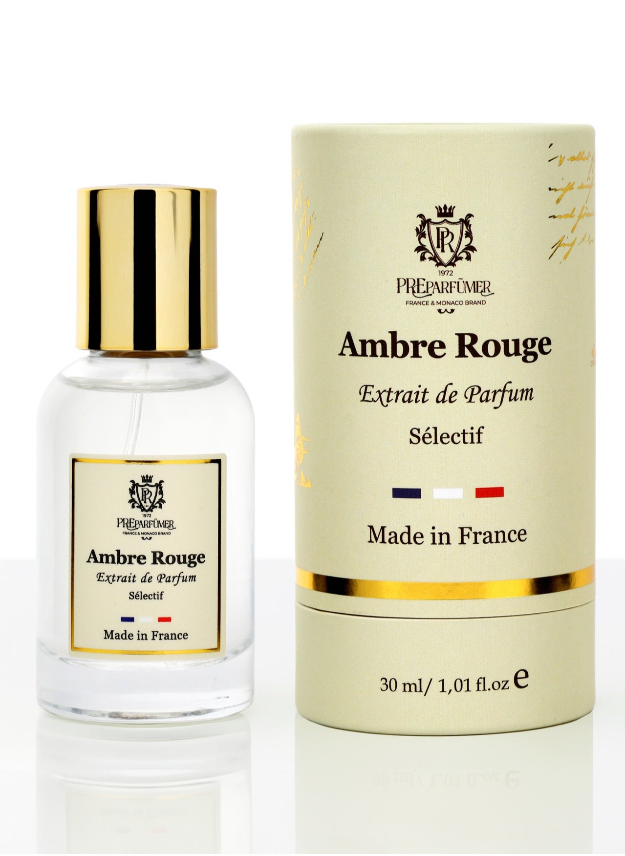 PREPARFUMER From France Аmbre Rouge 30ml - Floral Oriental Scent with Saffron & Jasmine - Luxury Fragrance - Long Lasting With Amber Wood Notes 