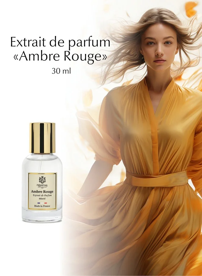 PREPARFUMER From France Аmbre Rouge 30ml - Floral Oriental Scent with Saffron & Jasmine - Luxury Fragrance - Long Lasting With Amber Wood Notes