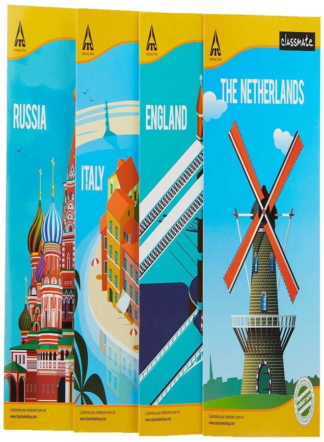 Classmate Long Book - Soft Cover, 92 Pages, 330x210mm, Single Line (Pack of 18) - Image 1