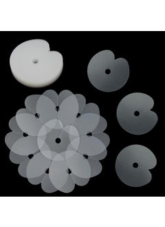 YTBYT 25 Pcs Heat Shield Guards for Hair Extensions PVC Round Circular Single Hole Shield Spacers Fusion Keratin Glue Protector for Hair Extension Bonding 