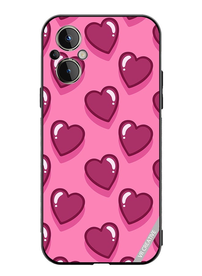 VR CREATIVE Protective Case Cover For OnePlus Nord N20 5G Lovely Hearts Design Multicolour - Image 1