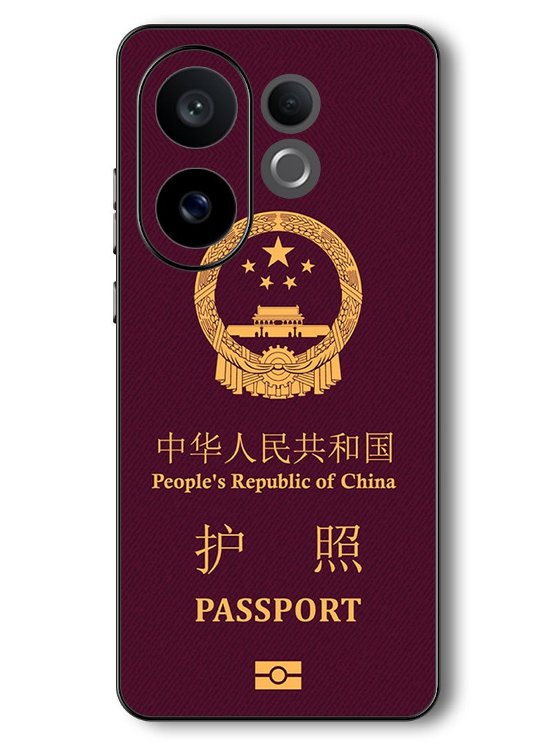 Theodor Case Compatible with Vivo V60 6.77 Inch Protection Shockproof Bumper Cover China Passport - Image 1