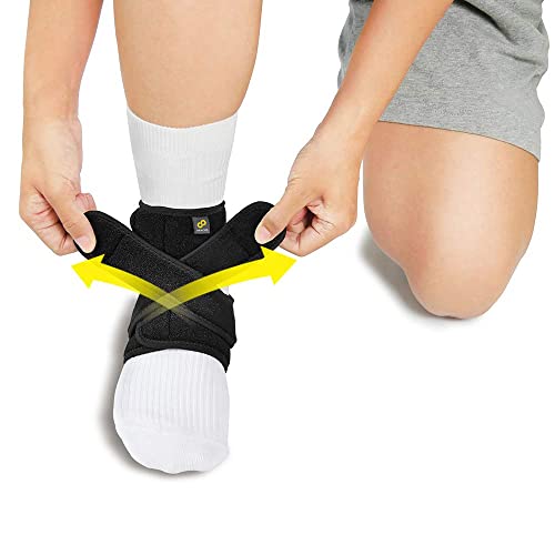 Bracoo Ankle Support Brace For Men & Women, Adjustable Compression Sleeve Strap Wrap, Sprain, Arthritis, Pain Relief, Sports Injuries and Recovery, Breathable Neoprene Brace, FS10 - Image 3