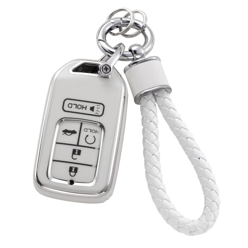 YO&YOYE YOYOYE for Honda Key Fob Cover with Keychain Soft TPU Key Case Protection Fit for Accord Civic CRV Pilot Odyssey Smart Key Holder - Image 3