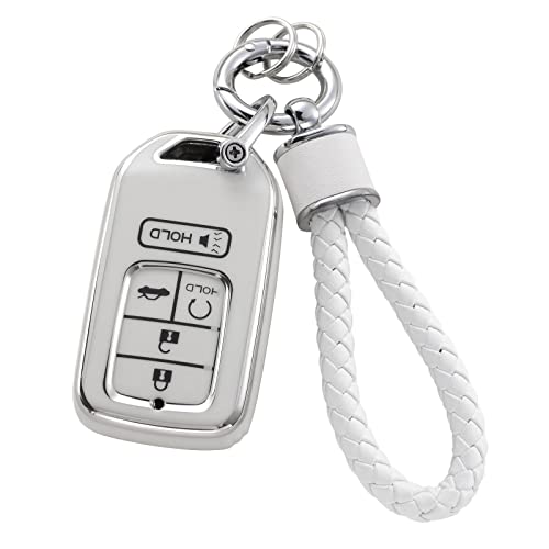 YO&YOYE YOYOYE for Honda Key Fob Cover with Keychain Soft TPU Key Case Protection Fit for Accord Civic CRV Pilot Odyssey Smart Key Holder - Image 1