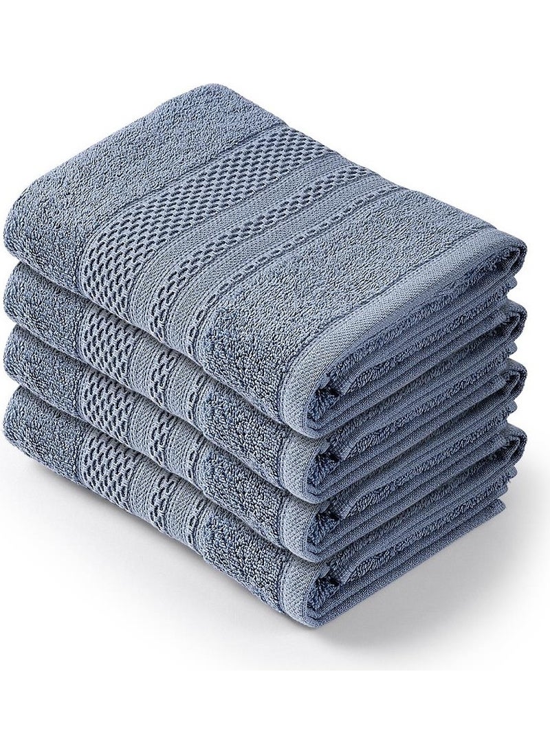 Softy - Set of 4 Cotton Hand/Face Towels 50 x 90 cm Blue - pzsku/Z7E98E81A781719C1B465Z/45/_/1725725385/ae627f3a-194e-4cc8-a327-350ed5312649