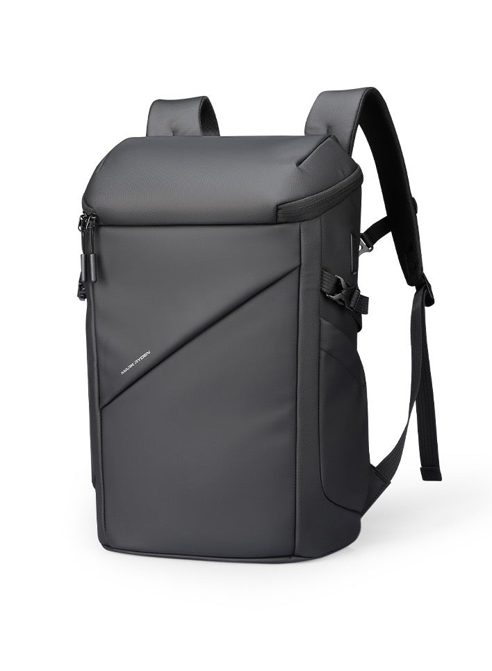 Mark Ryden MR6886 Black Laptop Backpack 17 Inch Water Resistant Flip Top Bag with USB Charging Port Anti Theft Pocket and Large Capacity for Work School and Travel - Image 1