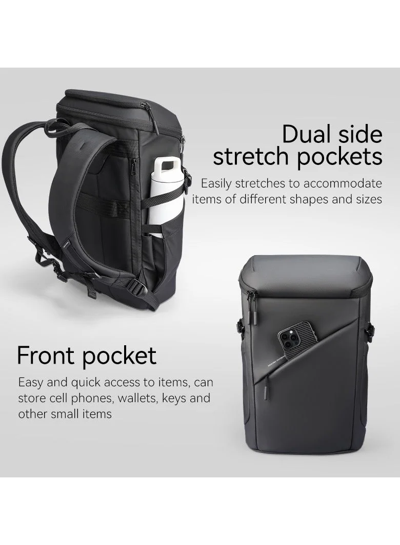 Mark Ryden  Mark Ryden MR6886 Black Laptop Backpack 17 Inch Water Resistant Flip Top Bag with USB Charging Port Anti Theft Pocket and Large Capacity for Work School and Travel  | Best Price UAE
