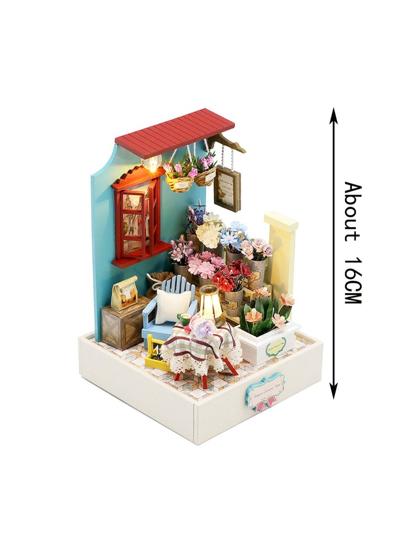 Loquat Flower Shop Diy Miniature House Kit Crafts Toys Miniature Handmade Building Model 3d Wooden Puzzle Suitable For Adults And Children - Image 2