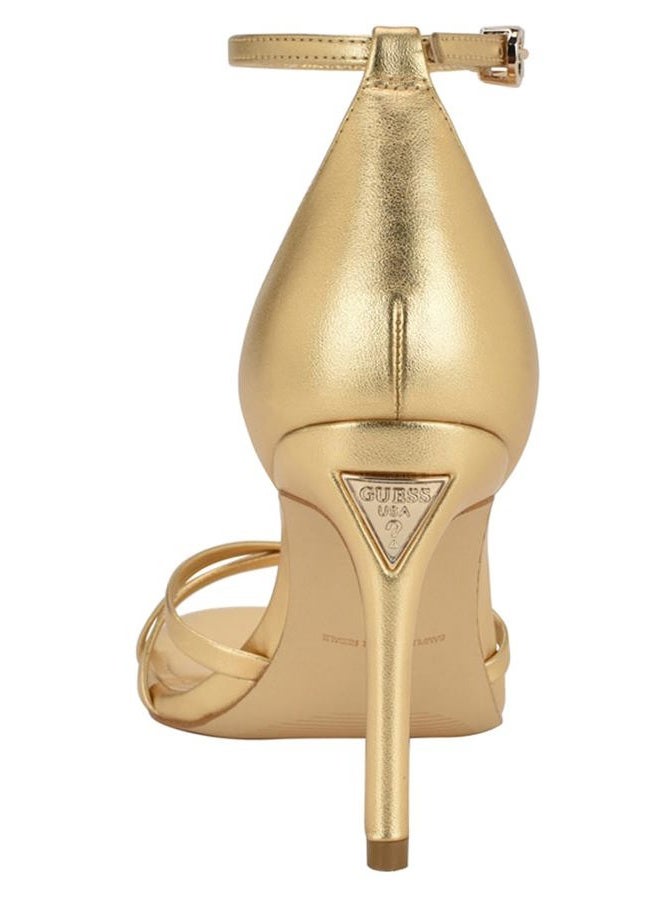 GUESS Women's Spring Heeled Sandal, Gold 710, 37 EU - Image 3
