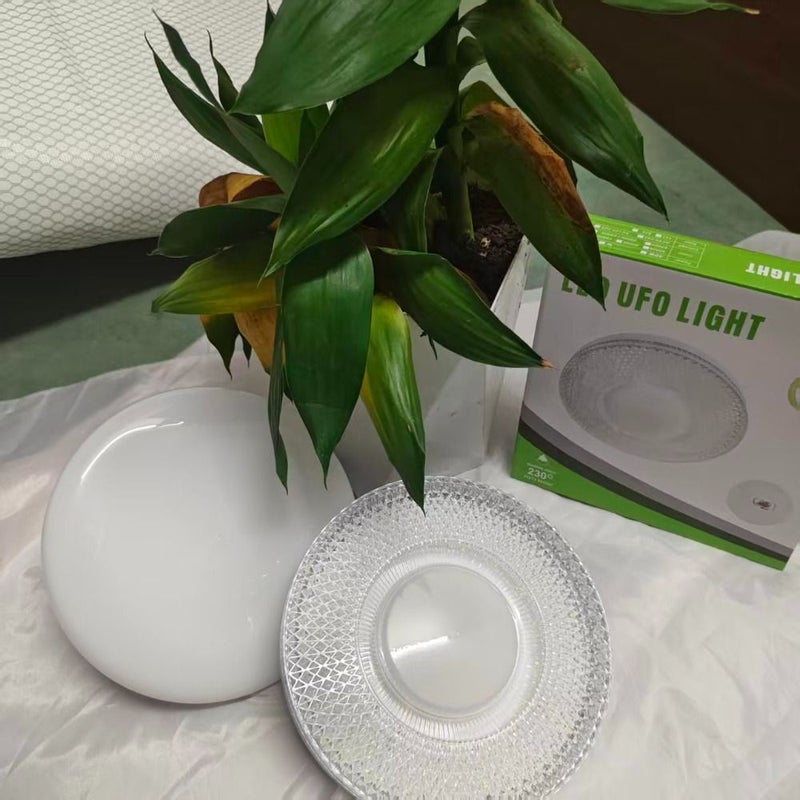 Ultra Bright LED UFO Ceiling Light 15cm 5.91 Inch E27 Socket Full Spectrum Wide Voltage 110-240V Semi Recessed Hanging Fixture for Home Office Mall - Image 1