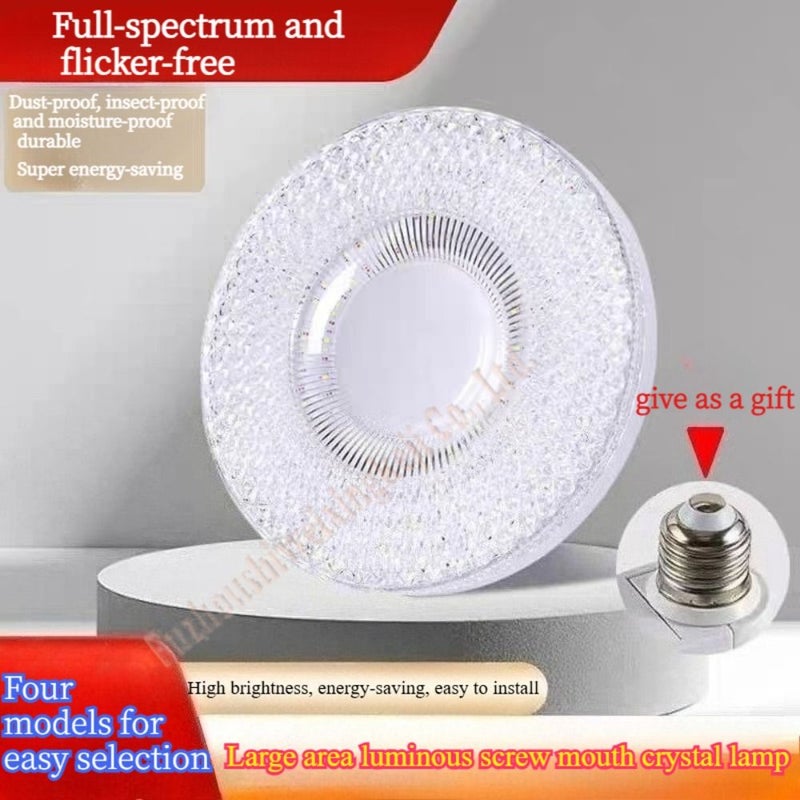 Ultra Bright LED UFO Ceiling Light 15cm 5.91 Inch E27 Socket Full Spectrum Wide Voltage 110-240V Semi Recessed Hanging Fixture for Home Office Mall - Image 3