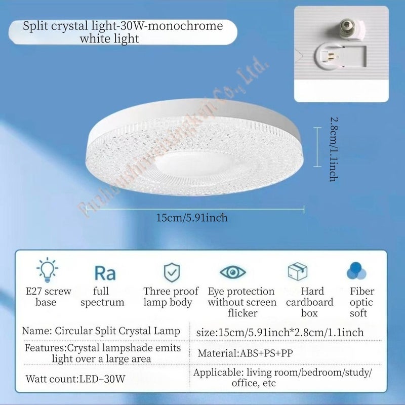 Ultra Bright LED UFO Ceiling Light 15cm 5.91 Inch E27 Socket Full Spectrum Wide Voltage 110-240V Semi Recessed Hanging Fixture for Home Office Mall - Image 4