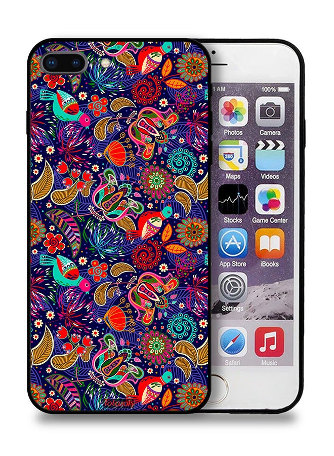 Tolwak Apple iPhone 7 Plus Protective Case Pattern Colorful Birds Leaf Flowers - Image 1