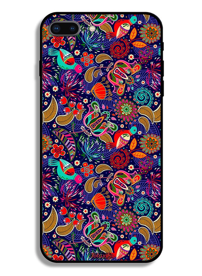 Tolwak Apple iPhone 7 Plus Protective Case Pattern Colorful Birds Leaf Flowers - Image 2