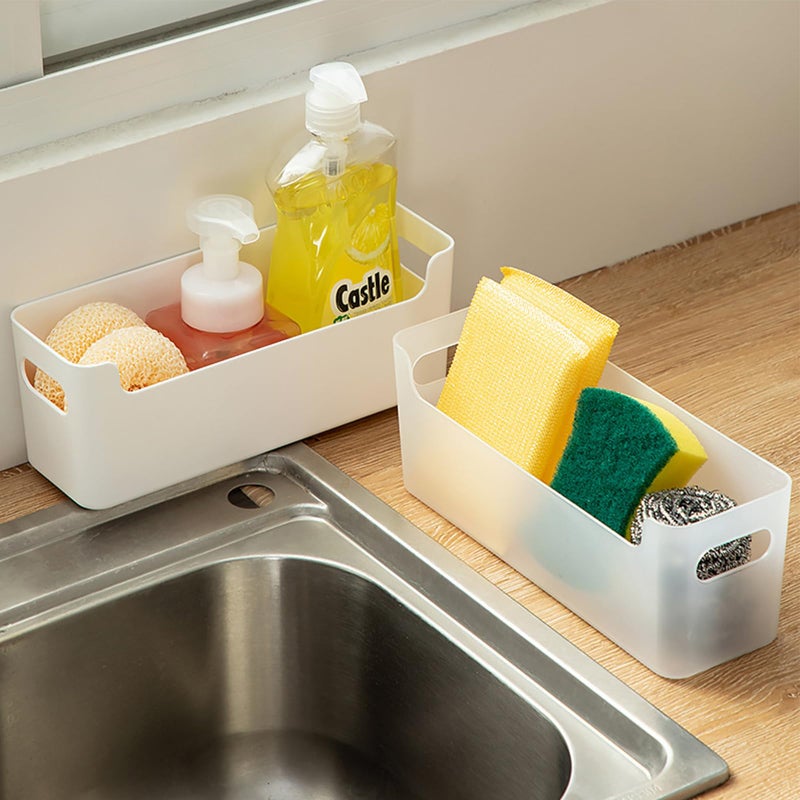 IGUOCY 2 Pcs Kitchen Cabinet Door Organizer,Adhesive Mount Inside Cabinet Door Storage,Under Sink Door Storage Shelf for Kitchen,Bathroom,Office,Garage,Craft Room(Transparent) - Image 4