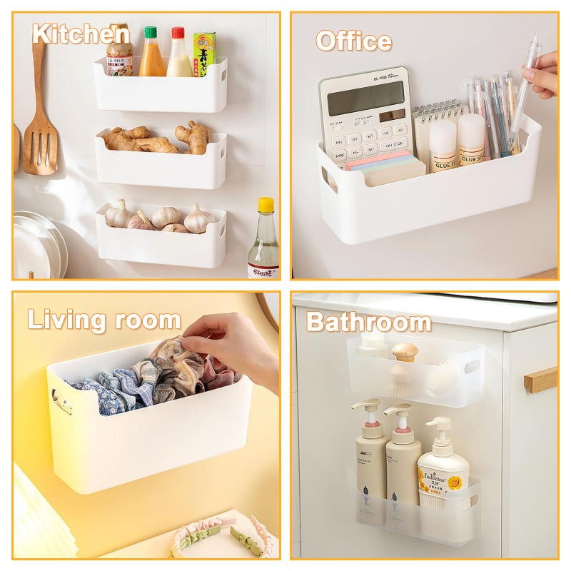 IGUOCY 2 Pcs Kitchen Cabinet Door Organizer,Adhesive Mount Inside Cabinet Door Storage,Under Sink Door Storage Shelf for Kitchen,Bathroom,Office,Garage,Craft Room(Transparent) - Image 5