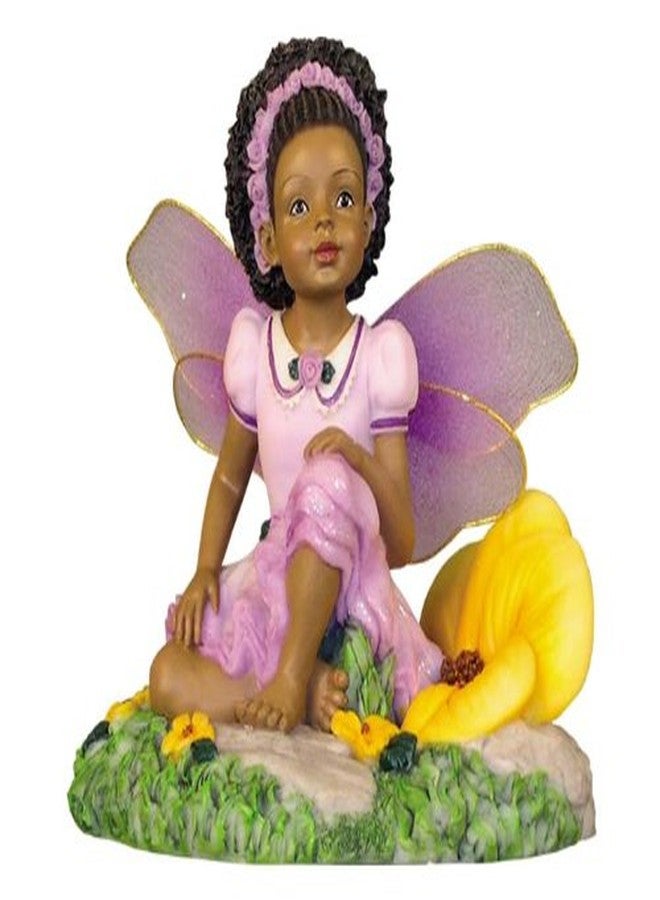 Ebony Treasures African American Fairy: Child in Lavender, 4" H