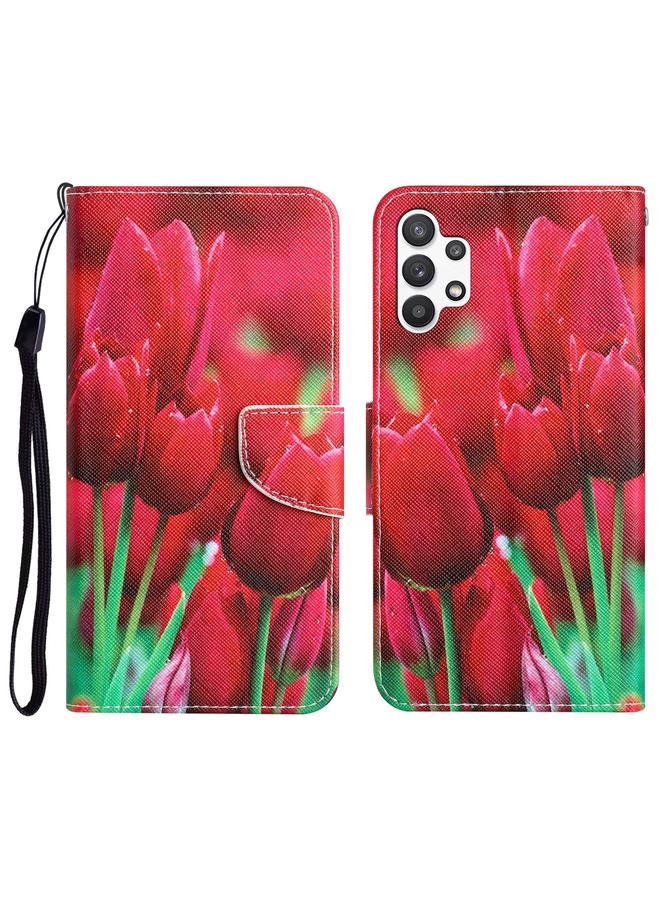 S-TOP Case For Samsung Galaxy A32 5G Colored Drawing Leather Phone Case - Image 1